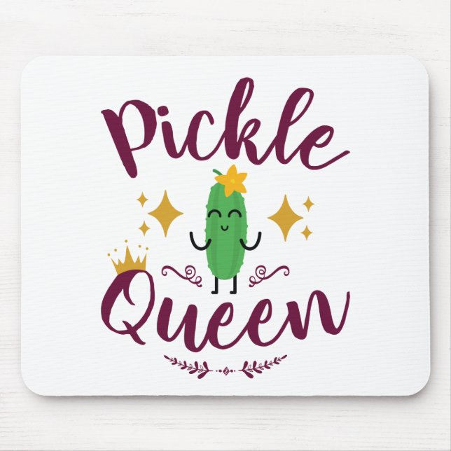Tapis De Souris Pickle Queen Pickles Lover Femmes Filles (Devant)