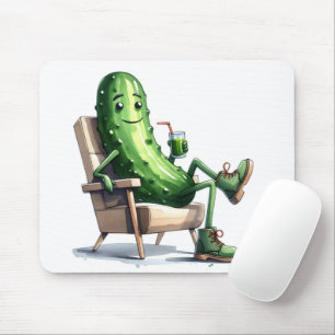 Tapis De Souris Pickle Relaxant dans une chaise