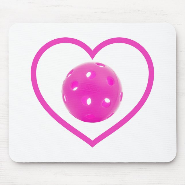 Tapis De Souris Pickleball amour pink pickball sport rose (Devant)
