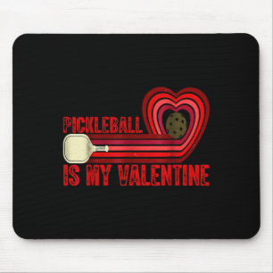 Tapis De Souris Pickleball est valentin rétro cœur drôle mignon am