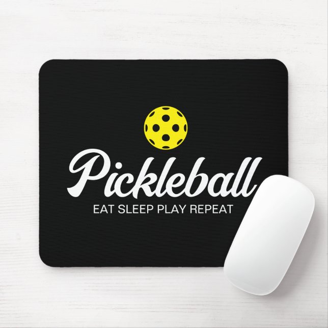Tapis De Souris Pickleball mousepad cadeau Eat Sleep Jouer à répét (Avec souris)