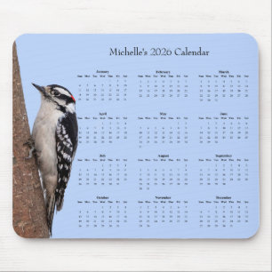 Tapis De Souris Picoreur huppé sur un arbre – Calendrier 2026