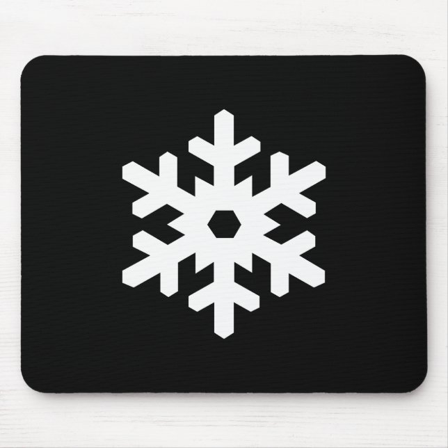 Tapis De Souris Pictogramme Mousepad de flocon de neige (Devant)