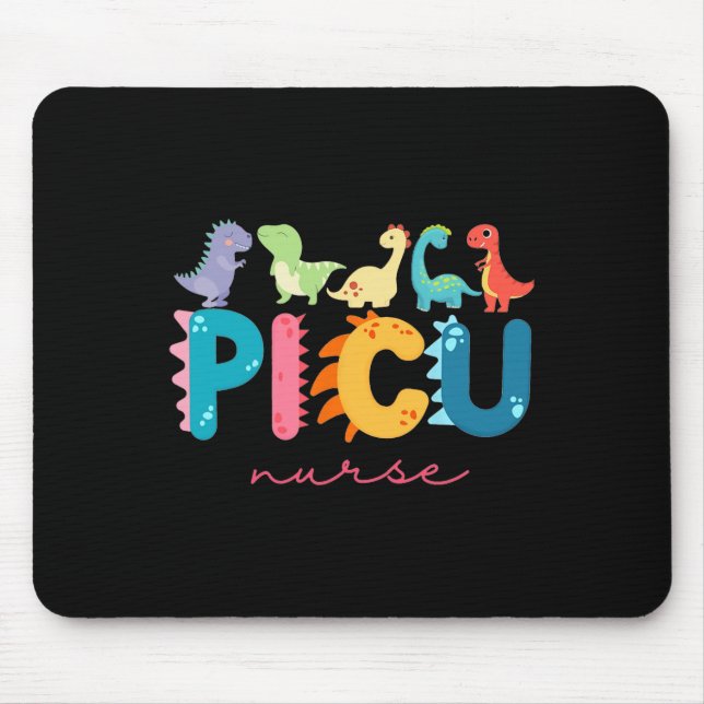 Tapis De Souris Picu Pediatric Nurse Dinosaurs Picu Squad Nurse Ap (Devant)
