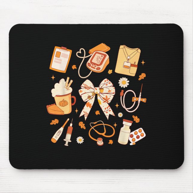 Tapis De Souris Pie de Pécan de Thanksgiving Contrefaçon Rap Rock  (Devant)