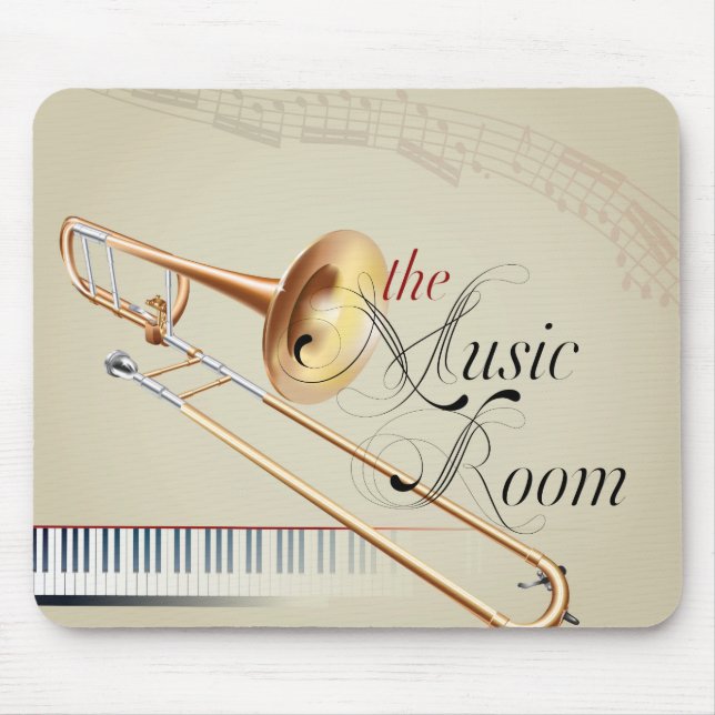 Tapis De Souris Pièce de musique de trombone (Devant)
