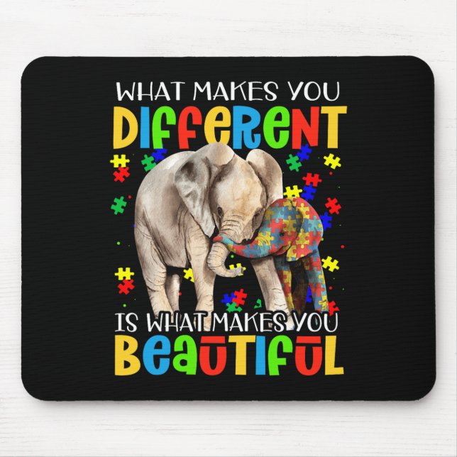 Tapis De Souris Pièce de puzzle de Sensibilisation sur l'autisme d (Devant)