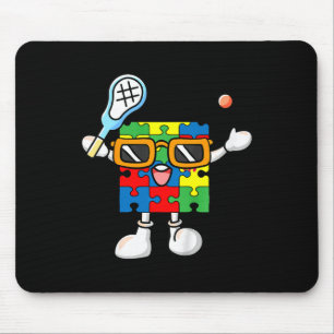 Tapis De Souris Pièce de Puzzle pour enfants Lacrosse Autisme Laur