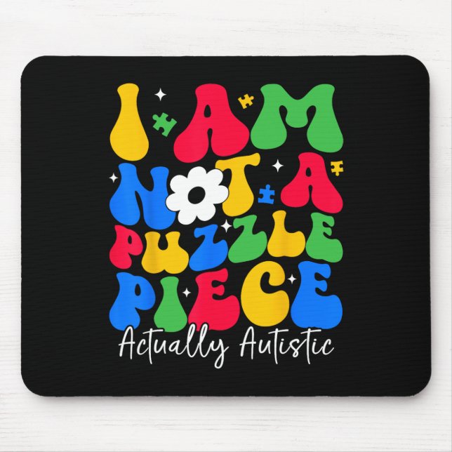 Tapis De Souris Pièce de réflexion Sensibilisation sur l'autisme N (Devant)