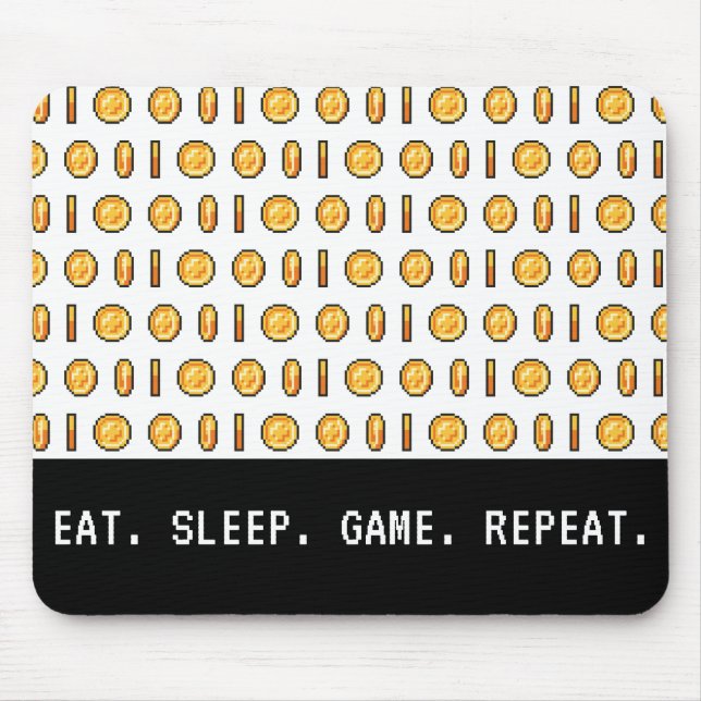 Tapis De Souris Pièces de Jeu Retro Pixel Motif (Devant)