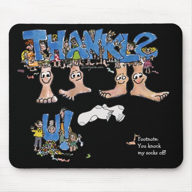 Tapis De Souris Pied de Merci noir (Devant)
