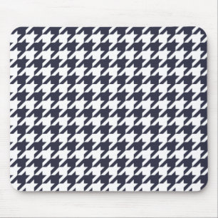 Tapis De Souris Pied-de-poule de bleu marine