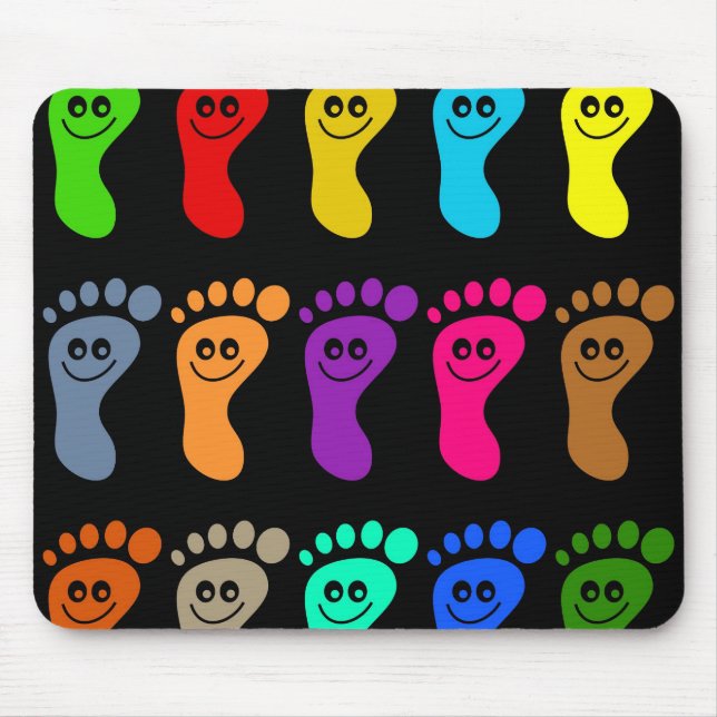 Tapis De Souris Pieds colorés (Devant)