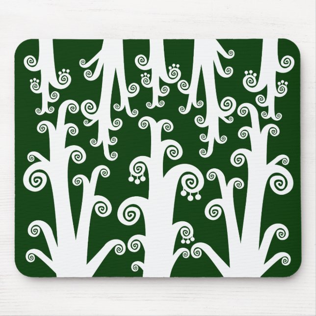 Tapis De Souris Pieds Twirly - Vert foncé (Devant)
