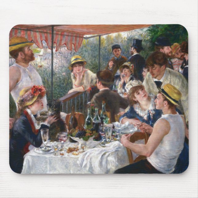Tapis De Souris Pierre-Auguste Renoir - Déjeuner de la fête nautiq (Devant)