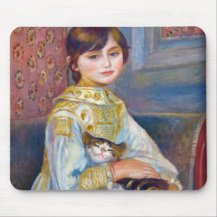 Tapis De Souris Pierre-Auguste Renoir - Enfant avec chat