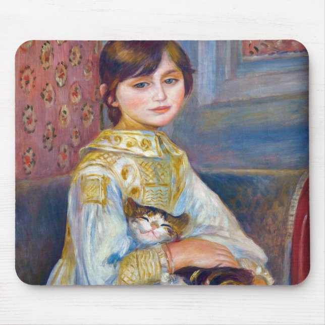 Tapis De Souris Pierre-Auguste Renoir - Enfant avec chat (Devant)