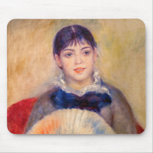 Tapis De Souris Pierre-Auguste Renoir - Fille avec un ventilateur