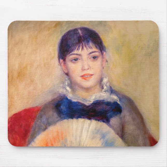 Tapis De Souris Pierre-Auguste Renoir - Fille avec un ventilateur (Devant)