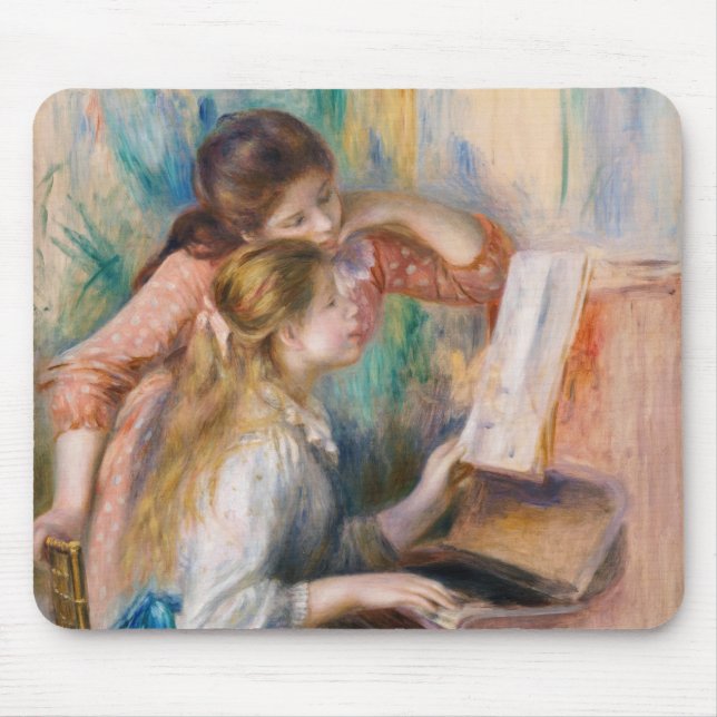 Tapis De Souris Pierre Auguste Renoir - Jeunes filles au piano (Devant)