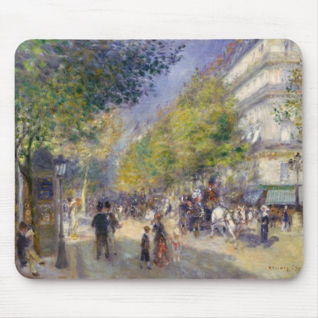 Tapis De Souris Pierre-Auguste Renoir - Paris, Grands Boulevards (Devant)