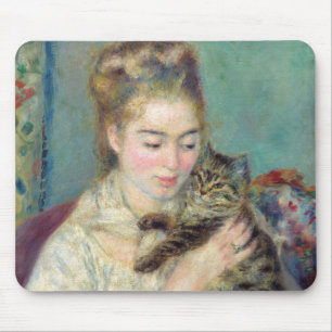 Tapis De Souris Pierre-Auguste Renoir - Woman with a Cat