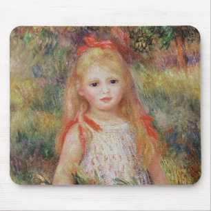 Tapis De Souris Pierre fleurs de transport fille de Renoir d'une