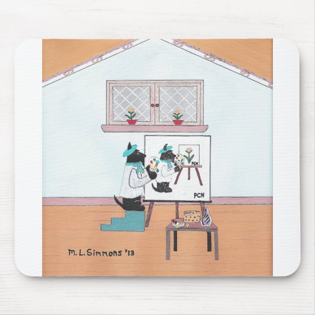Tapis De Souris Pierre Le Chien Noir (Devant)