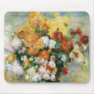 Tapis De Souris Pierre un bouquet de Renoir des chrysanthèmes