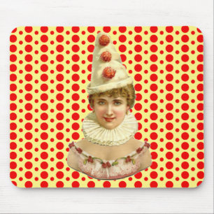Tapis De Souris Pierrot, femme vintage