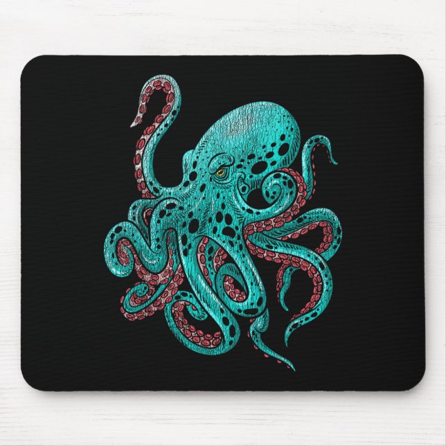 Tapis De Souris Pieuvre Kraken (Devant)