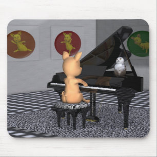 Tapis De Souris Pig Jouer Grand Piano