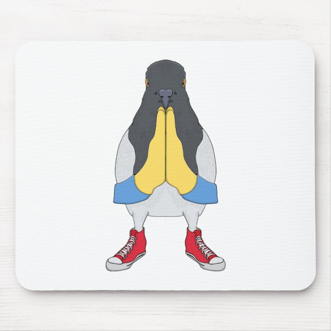 Tapis De Souris Pigeon avec chaussures (Devant)
