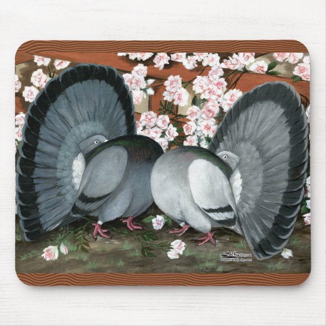 Tapis De Souris Pigeons fantastiques jumelés (Devant)