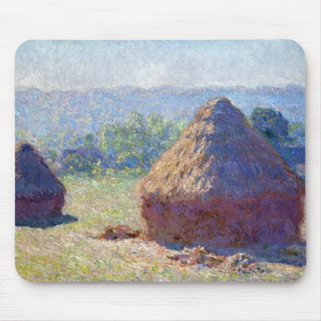 Tapis De Souris Pile de blé (fin de l'été), Monet (Devant)