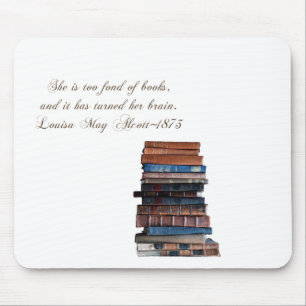 Tapis De Souris Pile de livre-avec la citation