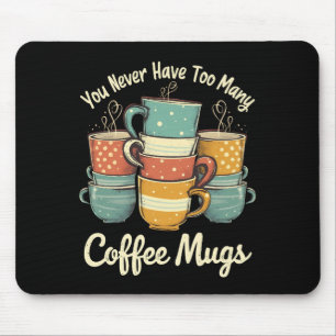 Tapis De Souris Pile de tasses à café rétro Design vintage
