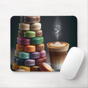 Tapis De Souris Pile Macaron avec latte