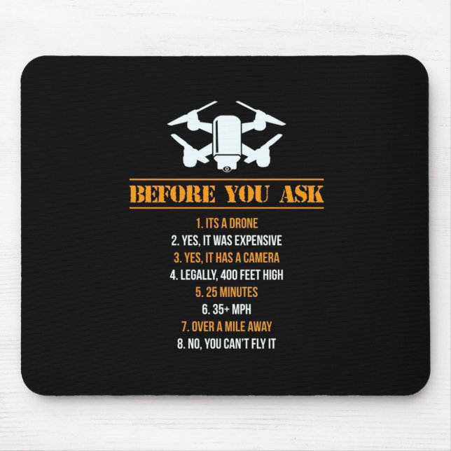 Tapis De Souris Pilote de Before You Ask (Devant)