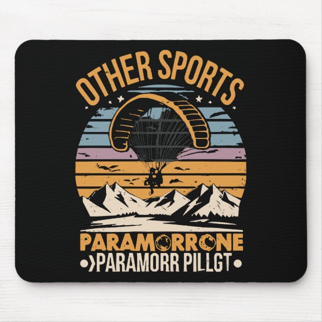 Tapis De Souris Pilote de paramoteur Paramotoring (Devant)