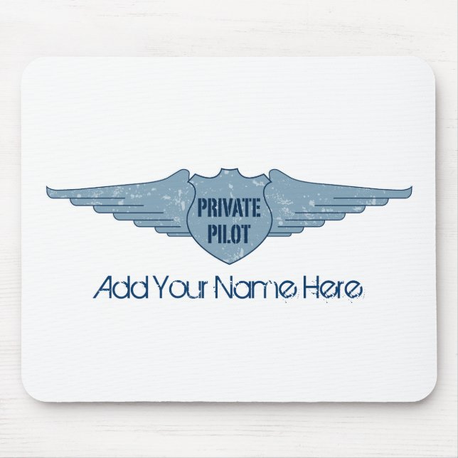 Tapis De Souris Pilote privé Blue Wings (Devant)