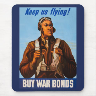 Tapis De Souris Pilotes d'aviation afro-américains de 2ÈME GUERRE 