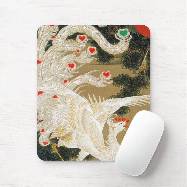 Tapis De Souris Pine Tree & Phoenix (Coeur d'Amour Phoenix), Jakuc (Avec souris)
