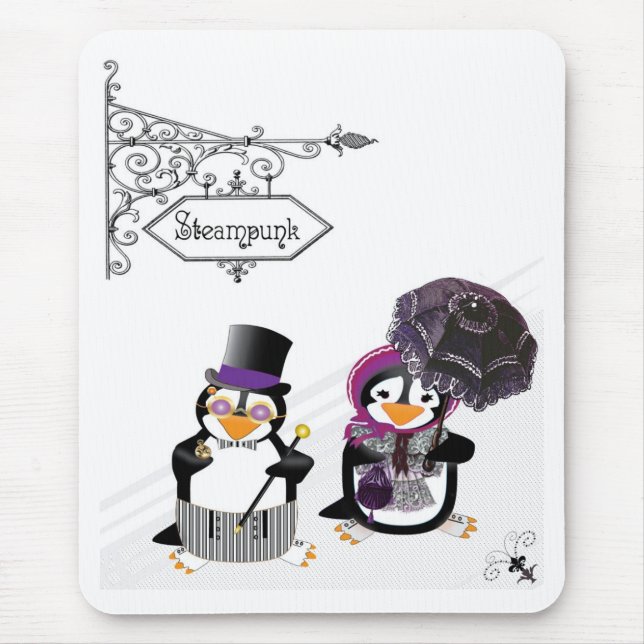 Tapis De Souris Pingouin à vapeur Mousepad (Devant)
