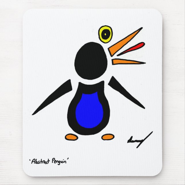 Tapis De Souris Pingouin Abstrait Mousepad (Devant)