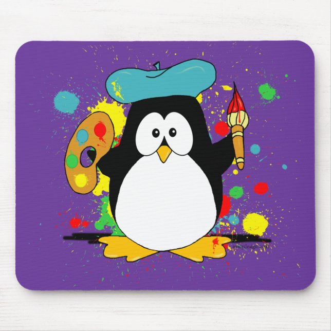 Tapis De Souris Pingouin artistique (Devant)