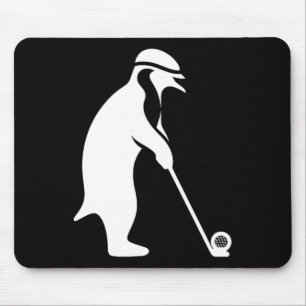 Tapis De Souris Pingouin de dessin jouer Golf Sport Golfeur