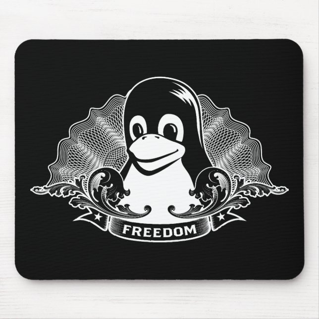 Tapis De Souris Pingouin de Tux - (Linux, Open Source, Copyleft, (Devant)