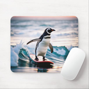 Tapis De Souris Pingouin en surf