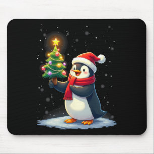 Tapis De Souris Pingouin mignon arbre de Noël Pyjama Filles Garçon